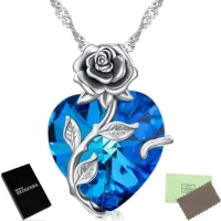 NASZYJNIK SREBRNY ŁAŃCUSZEK DAMSKI SERCE PRÓBA 925