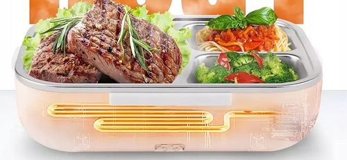 Elektryczny LUNCH BOX obiadowy POJEMNIK na jedzenie Termos podgrzewacz 40V na Arena.pl