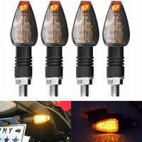 Kierunkowskie motocyklowe czarne dymione LED 4 SZT Linjiang