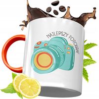 Kubek Pomarańczowy Dla Fotografa Prezent Z Nadrukiem Ze Zdjęciem