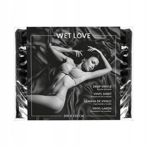 Prześcieradło winylowe, czarne. Czysty seks. zdjęcie 1