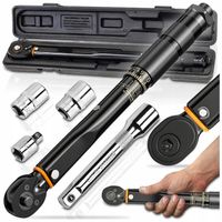 Klucz Dynamometryczny 1/2 28-210 Nm z Blokadą + 3 Nasadki 17 19 21 ETUI