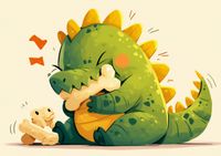 Plakat 84x59,5cm Uroczy Dinozaur