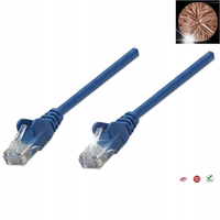 PatchCord 100% miedź Intellinet Cat.6 UTP, 1m, niebieski