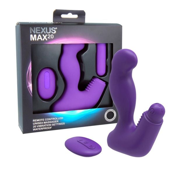 Nexus - Max 20 Remote Control Unisex Massager Purple zdjęcie 5