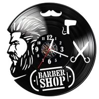 Zegar ścienny z płyty winylowej Barber shop 313.14