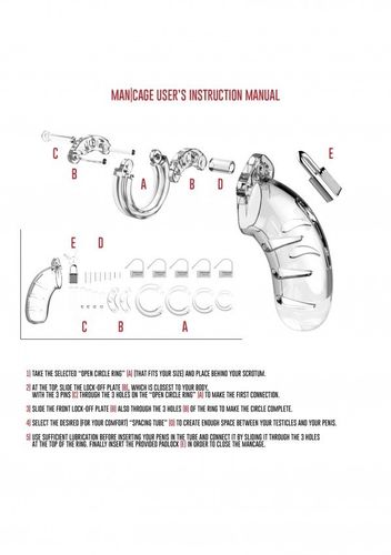 Model 06 - Chastity - 5.5" - Cock Cage - Transparent na Arena.pl