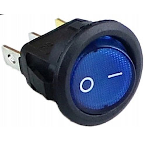 Przełącznik SPST niebieski 12V LED DC samochodowy zdjęcie 1
