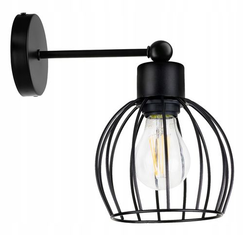 LAMPA KINKIET E27 ścienny stały loft drut KULA na Arena.pl