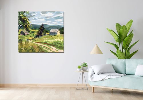 Obraz 100x90cm Bujna Wieś na Arena.pl