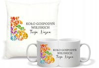 Zestaw PODUSZKA + KUBEK koło gospodyń wiejskich KGW TWOJA NAZWA GRAFIKA