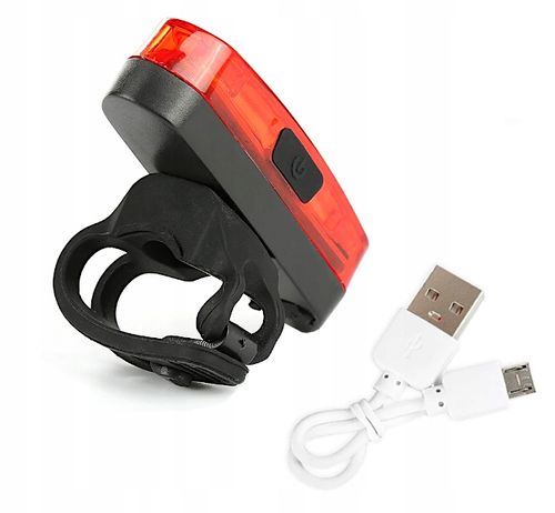 LAMPKA ROWEROWA TYLNA LAMPA NA ROWER AKUMULATOR TYŁ COB USB MOCNA 120LM ABS na Arena.pl