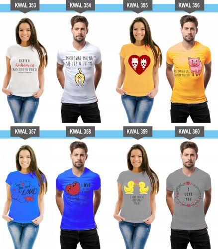 Koszulki z nadrukiem dla Par Prezent Mąż Żona na Arena.pl