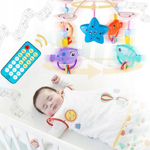 KARUZELKA KARUZELA DO ŁÓŻECZKA Z PROJEKTOREM I PILOTEM DLA DZIECI na Arena.pl