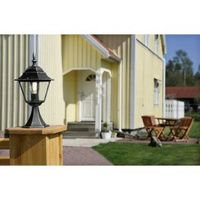 Latarnia na słupek ogrodzeniowy 48cm czarne przecierane srebro swe