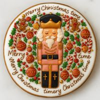 CIASTKO LUKROWANE DZIADEK DO ORZECHÓW NO.33 KOŁO ROZXL RĘCZNIE ROBIONE