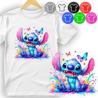 KOSZULKA DZIECIĘCA T-SHIRT - STICZ LILO WZORY Z BAJEK - XS 110-116