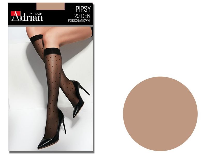 Podkolanówki w kropki groszki Adrian Pipsy Opal Uni zdjęcie 1