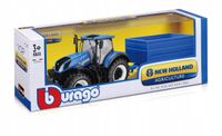 2X Traktor NEW HOLLAND T7.315 przyczepa 1:32 Bburago