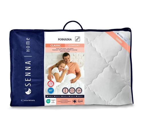 Poduszka regulowana 50x70cm CLASSIC COMFORT | Inter Widex  | Biała na Arena.pl