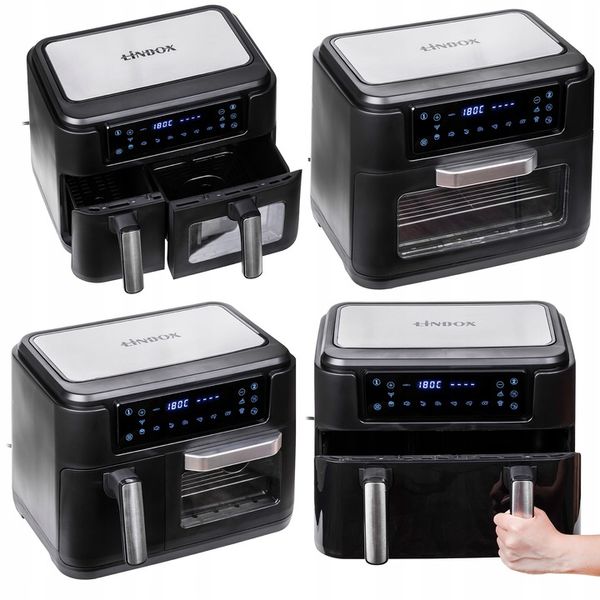 PIEKARNIK FRYTKOWNICA BEZTŁUSZCZOWA 2 KOSZE 8L/2500W 4 URZĄDZENIA W 1 zdjęcie 8