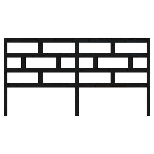 Wezgłowie łóżka, czarne, 186x4x100 cm, lite drewno sosnowe na Arena.pl