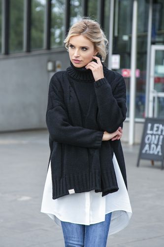 Sweter oversize F551 Ecru UNI na Arena.pl