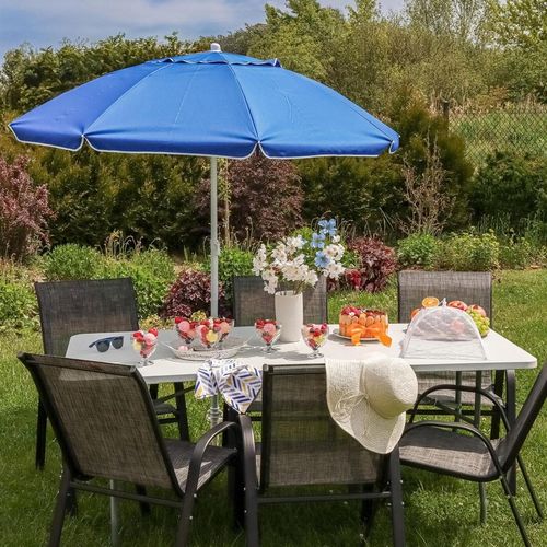 PARASOL PLAŻOWY Łamany REGULOWANY na BALKON Ogród Tadar Niebieski 200 cm na Arena.pl