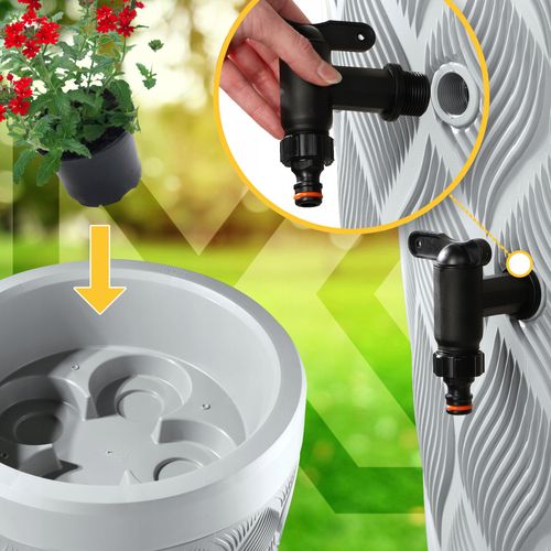 Zbiornik Na Deszczówkę Wodę 240L Donica Kran Duża na Arena.pl