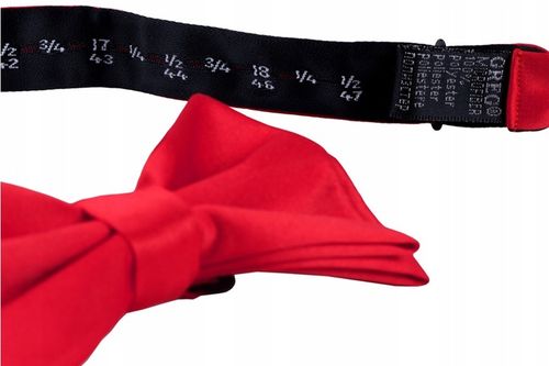 MUSZKA + PUDEŁKO Mucha Męska do Garnituru Gładka Czerwona GREG mu23 na Arena.pl