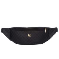 VERMARI nerka eko skórzana saszetka biodrówka pikowana N153 czarna