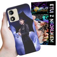 ETUI CASE DO MOTOROLA MOTO E13 - ADDAMS Wednesday WIELE WZORÓW Z FILMÓW
