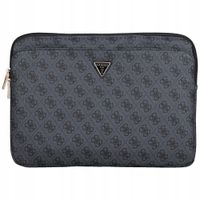 Torba Guess Sleeve 14 4G Zipper Pocket Triangle Logo czarny