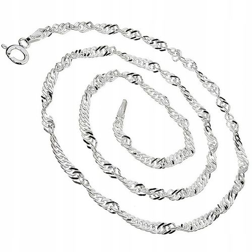 Naszyjnik srebrny 925 koniczynka i cyrkonie idealny prezent dla niej 45 cm na Arena.pl