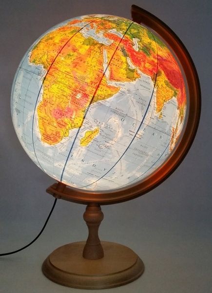 GLOBUS 320 podwójna mapa POL+FIZ drewno NA PREZENT APLIKACJA jakość polski zdjęcie 4