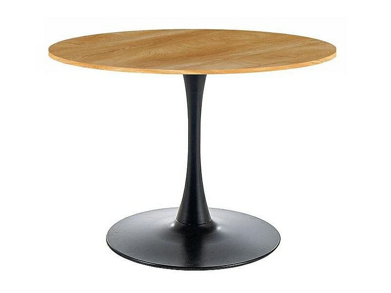 Stół Amad 90cm dąb/czarny zdjęcie 1