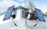 KAMERA SOLARNA ZEWNĘTRZNA OBROTOWA IP WIFI 4MP 2.5K NA BATERIE 4x ZOOM PIR