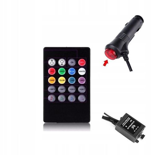 OŚWIETLENIE KABINY 4x12 LED RGB MUSIC AUDIO DŹWIĘK na Arena.pl