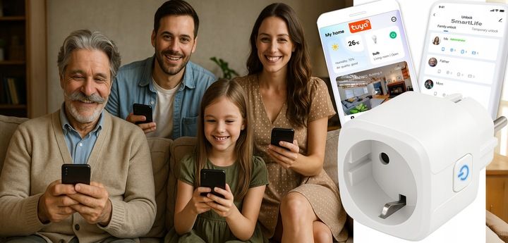 INTELIGENTNE GNIAZDKO WiFi SMART TUYA GNIAZDO WATOMIERZ PROGRAMATOR zdjęcie 15