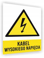 Tablica informacyjna Kabel Wysokiego Napięcia nadruk 20x15 cm duży wybór