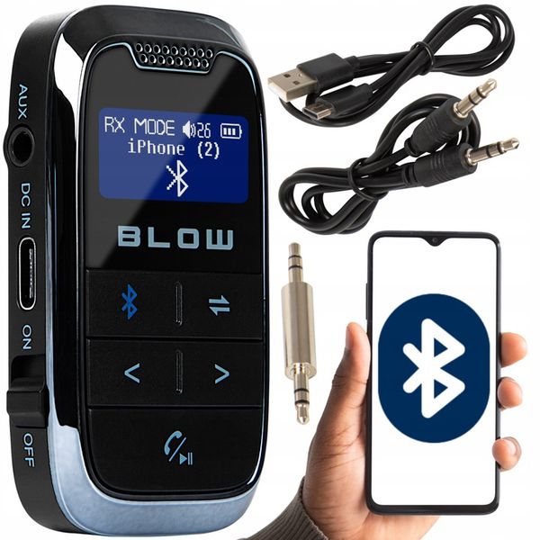 TRANSMITER ADAPTER BLUETOOTH 5.1 NADAJNIK AKUMULATOR USB-C LCD JACK zdjęcie 1
