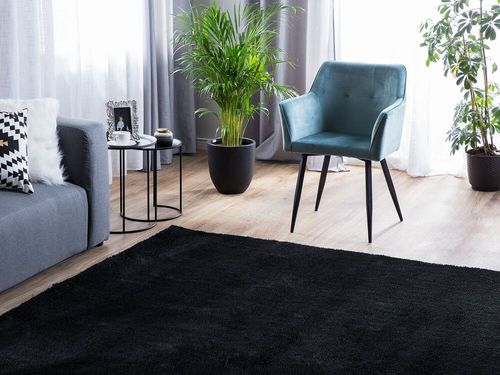Dywan 200 x 200 cm czarny DEMRE na Arena.pl