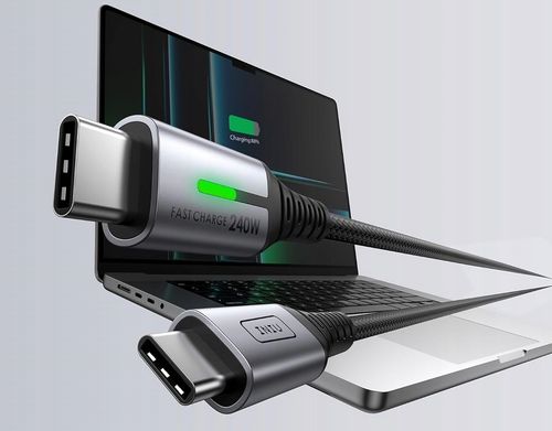 Kabel INIU USB typ C - USB typ C 2 m srebrny na Arena.pl