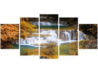 70CM 150CM OBRAZ 5 ELEM WODOSPAD HUAY MAE KHAMIN ŚCIENNY