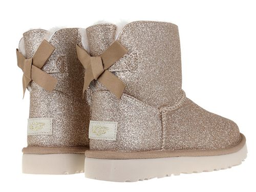 Buty UGG Mini Bailey Bow Sparkle 1100053-GOLD - 37 na Arena.pl