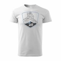 Koszulka rowerowa na rower z rowerem górskim MTB Downhill Mountain Bike męska biała REGULAR S