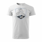 Koszulka rowerowa na rower z rowerem górskim MTB Downhill Mountain Bike męska biała REGULAR S