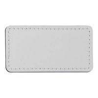 Identyfikator skórzany 8,2 x 4,4 cm do sublimacji - biały