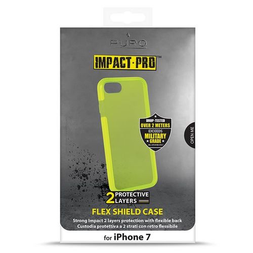 PURO Impact Pro Flex Shield - Etui iPhone 8 / 7 (limonkowy) na Arena.pl