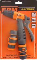 ZRASZACZ PISTOLETOWY PLASTIKOWY + 3 ZŁĄCZKI TPR - E-200-0233